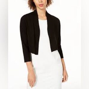 NWT Calvin Klein Women’s Black Cropped Open-Front Cardigan, Size XL